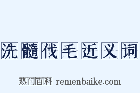 洗髓伐毛近义词是什么意思的图片